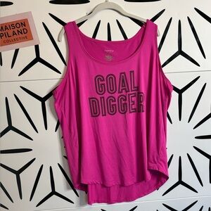 Torrid Fuchsia 'Goal Digger' Tank Top